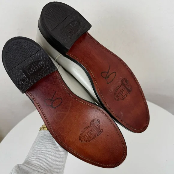 Vintage Justin Pearl White Roper Cowboy Boots Made in USA - Picture 9 of 9